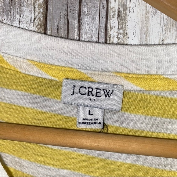 J. Crew Yellow Striped reimagined Tee - Picture 4 of 4